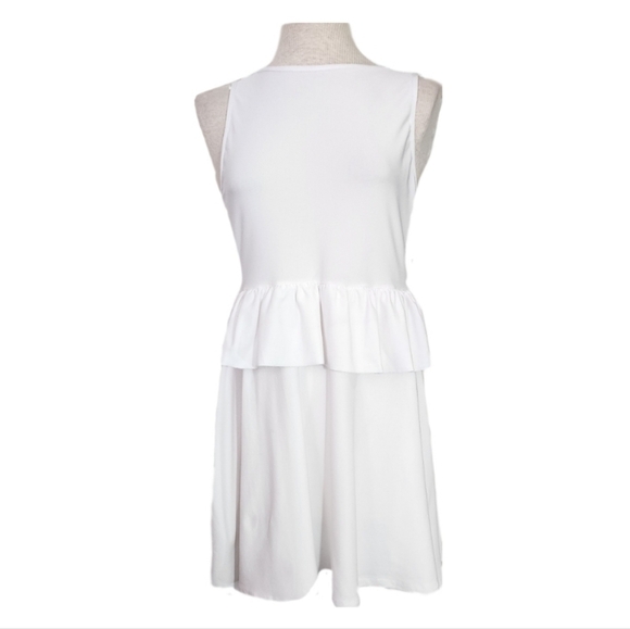 Boohoo Dress Open Back Tieback Tierd White Size 10 - Picture 2 of 9